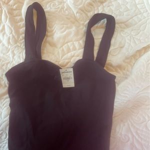Express Square Neck Rib Tank Top